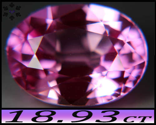 18.936ct Intense Pink Pakistan Topaz - VS - Multi Faceted Oval Gem (Treated)