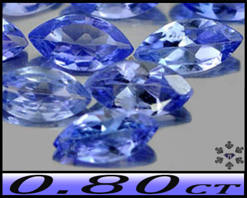 0.80ct Parcel Violet Deep Blue Tanzanite - VS- Five Matching Brilliant Marquise