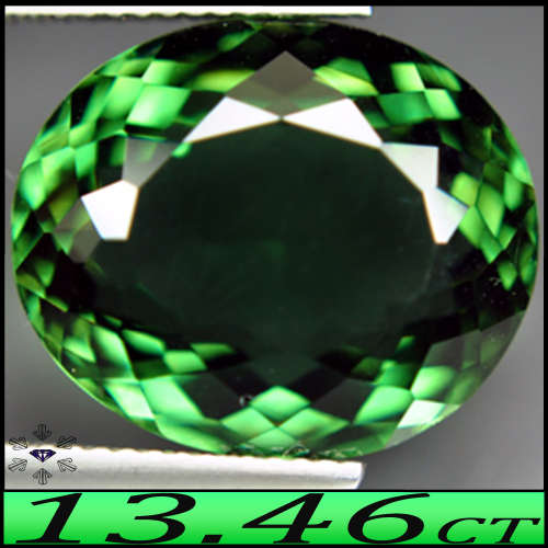 13.86ct Uruguay Medium Green Prasiolite - VVS - Fancy Oval Amethyst Gem