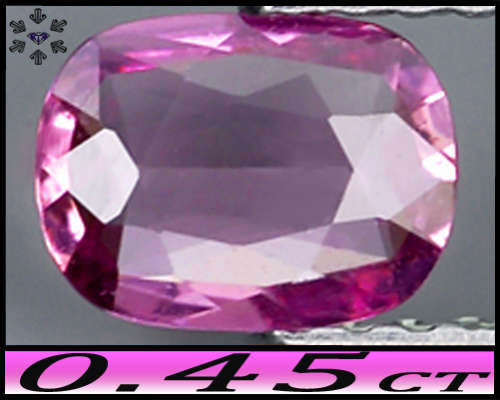 0.45ct Heliotrope Purple Madagascar Sapphire - VS - Unheated Mixed Facet Cushion