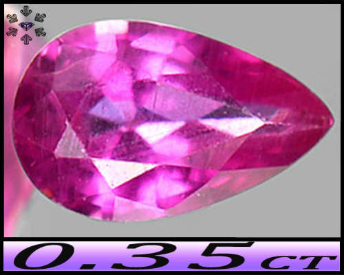 0.35ct Rare Winza Tanzania Vivid Pink Sapphire - VS - Unheated Natural Pretty Pear Gemstone