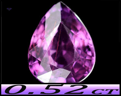 0.52ct Natural Unheated Vivid Purple Sapphire - SI - Madagascar Multi-Faceted Pear Gem