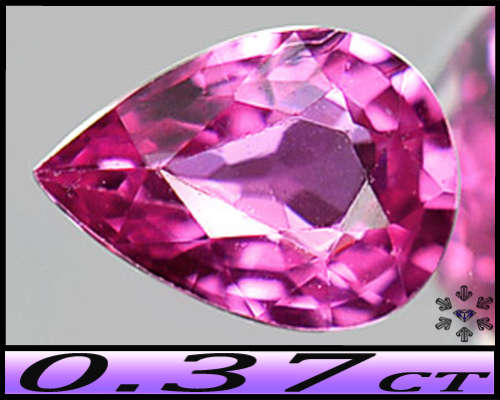 0.37ct Unheated Winza Vivid Pink Sapphire Gem - SI - Natural Tanzania Fancy Faceted Pear