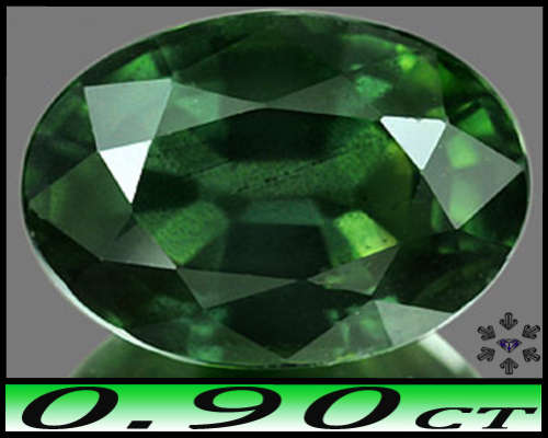 0.90ct Thailand Intense Green Sapphire - SI - Natural Fancy Precision Oval (Gentle Heat)