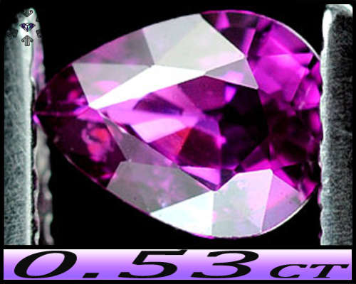 0.53ct Madagascar Pinkish Intense Purple Sapphire - SI - Natural Unheated Perfetct Polished Pear