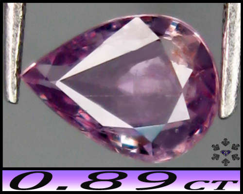 0.89ct Unheated Vivid Violet Pink Natural Sapphire  - SI - Mozambique Clean Mixed Facet Pear