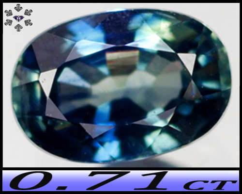 0.71ct Bangkaja Greenish Deep Blue Sapphire Gem - VVS - Natural Chanthaburi Oval (Heat Only)
