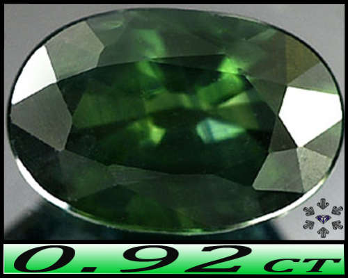 0.90ct Natural Medium  Deep Green Sapphire - SI - Elengant Thailand Oval (Heated Gently)