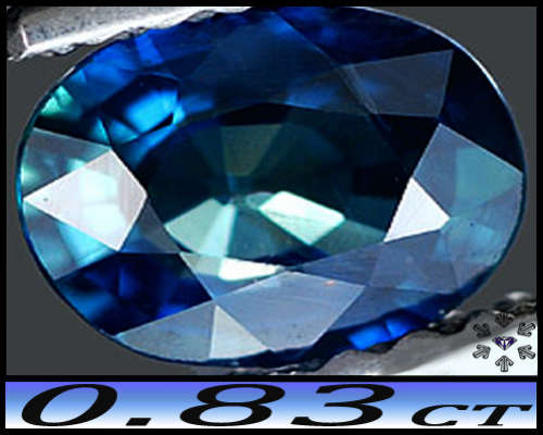0.83ct Medium Deep Blue Bangkaja Sapphire - SI - Natural Modern Mix Facet Oval (Heated)