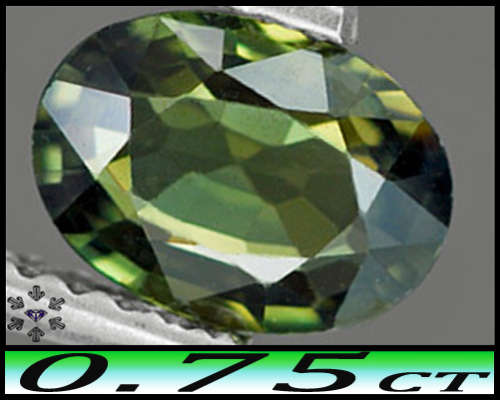 0.75ct Fancy Green Glowing Sapphire Gem - VVS - Thailand Clean Natural Oval (Heated)