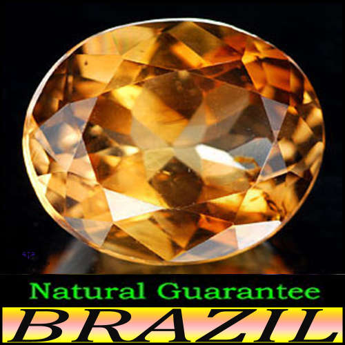 1.61ct Unheated Natural Brilliant Topaz - VS - Minaz Gerais Imperial Brandy Oval