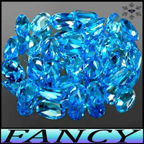 0.96ct Two Swiss Blue Brazil Topaz - VVS - Matching Fancy Oval Pair (Irradiation)