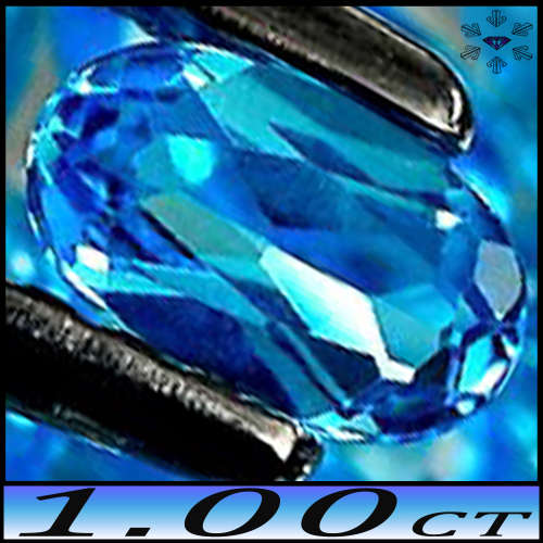 1.00ct Two Swiss Blue Brazil Topaz - VVS - Pair Multi-Facet Ovals (Irradiation)
