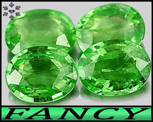 0.60ct Pair Medium Deep Green Tsavorite Garnets - VS - Two Matching Tanzania Oval Gems