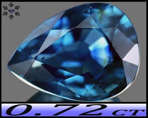 0.72ct Brilliant Medium Deep Blue Sapphire - VS - Fascinating Bankaja Pear (Heated)