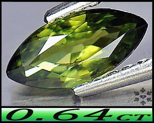 0.69ct Natural Yellowish Green Sapphire - VS - Madagascan Multi-Faceted Marquise (Heated)