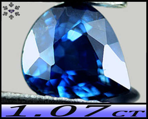 1.07ct Natural Thailand Intense Blue Sapphire - VS - Mixed Facet Pear Gem (Gently Heated)
