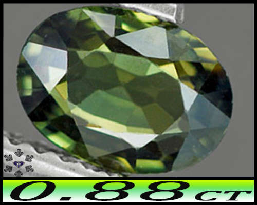 0.88ct Stunning Gem Green Songea Sapphire - VVS - Fancy Modern Faceted Oval (Heated)