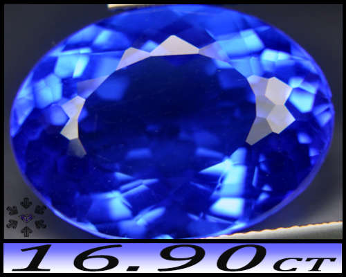 16.90ct Marvelous Blue Brazil Quartz - VVS - Multi Faceted Brilliant Oval (Heated)