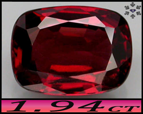 1.94ct Rare Unheated Tanzania Spinel Gem - VVS - Perfect Padparadsha Antique Cushion