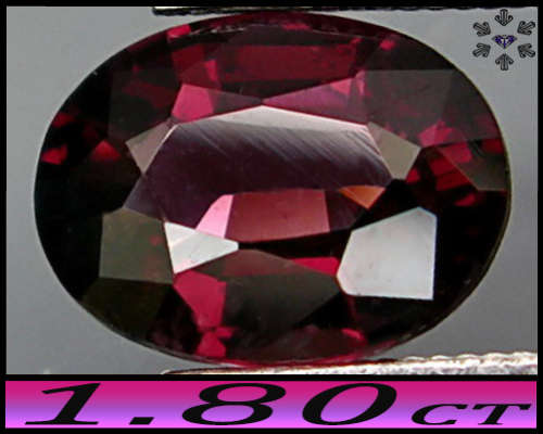1.80ct Tanzania Multi-Faceted Spinel Gem - VS - Ravishing Dark Purplish Red, Strong Oval