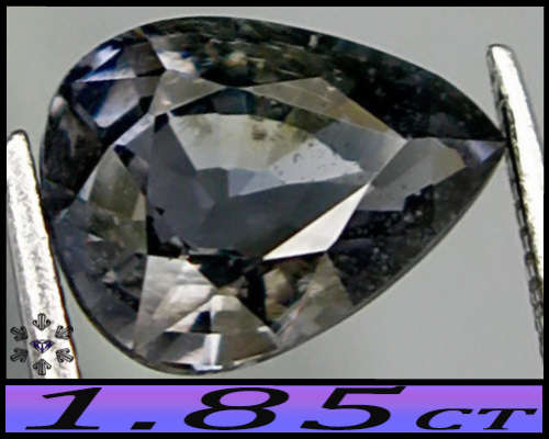 1.85ct Natural Titanium Blue Cambodia Spinel - SI - Unheated Clean Precision Pear Gem