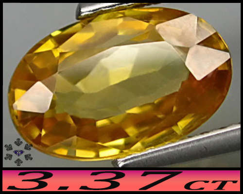 3.37ct Tanzania Natural Intense Yellow Zircon - VS - Unheated Precision Multi-Faceted Oval