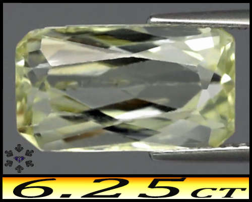 6.25ct Afghanistan Medium Yellow Kunzite - VS - Natural Unheated Fancy Scissor Facet Octagon