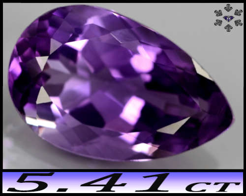 5.41ct Intense Purple Uruguay Amethyst - VVS - Natural Unheated Modern Fancy Pear