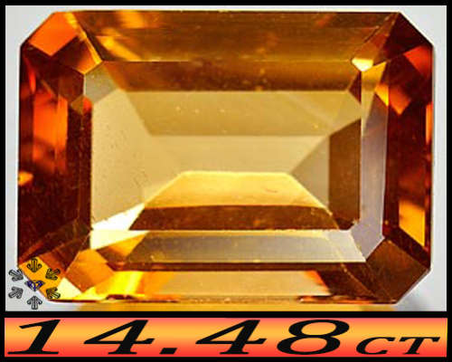 14.48ct Unheated Bolivian Champagne Topaz - VS - Natural Stepped Facet Octagon Gem