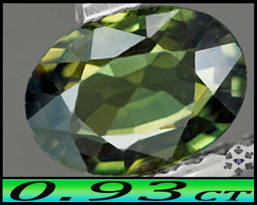 0.93ct Bangkaja Medium Deep Green Sapphire - VS - Natural Thailand Oval (Heat Only)