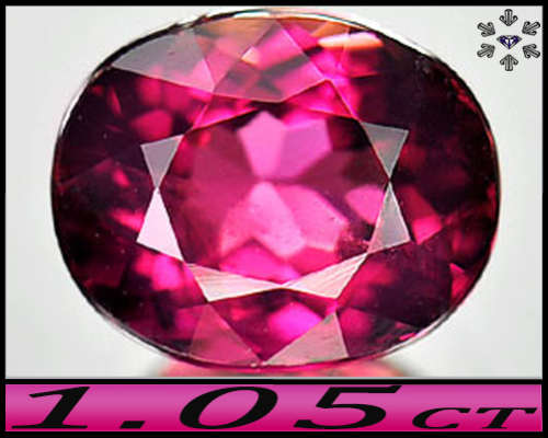 1.05ct Intense Purplish Vivid Red Rubellite - VS - Unheated Modern Facet Oval Tourmaline