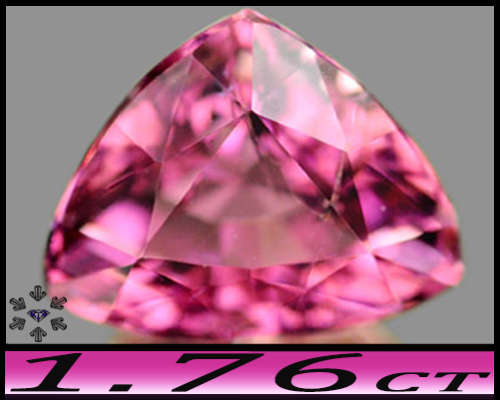 1.76ct Natural Vivid Pink Rubellite Tourmaline - VS - Unheated Nigeria Modern Trillion Gem