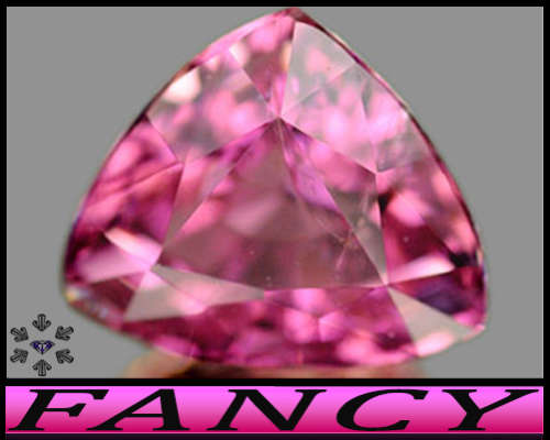 1.68ct Unheated Intense Reddish Pink Rubellite - VS - Nigeria Natural Modern Fancy Trillion