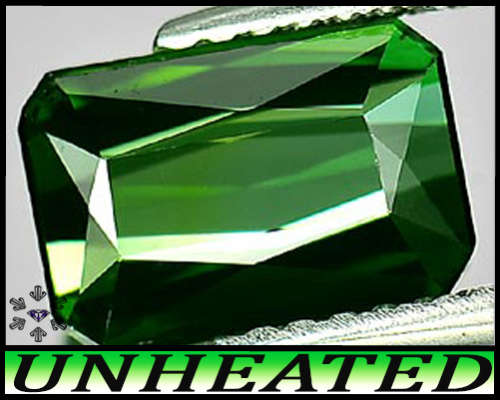 2.01ct Forest Green Nigerian Tourmaline - VVS - Natural Untreated Scissor Octagon