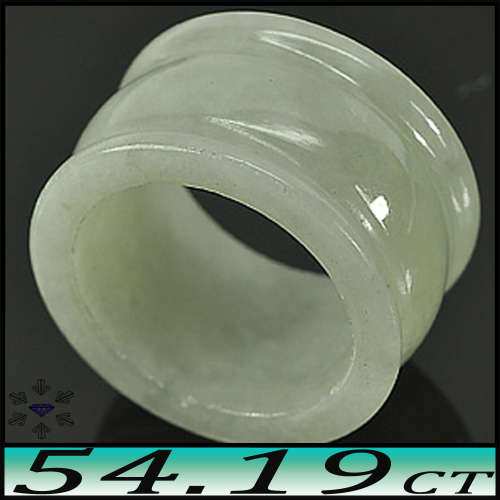 54.19ct Unheated Thailand Jade Ring - Hand Carved Opaque Jewel (Size9)