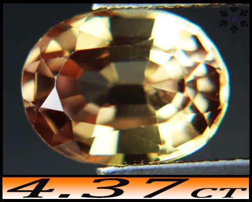 4.37ct Intense Padparadsha Sapphire - VS - Perfect Fancy Oval (Synthetic Corundum)