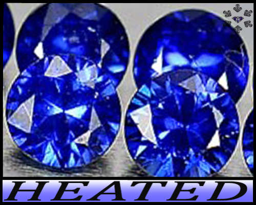 0.65ct Four Blue Winza Sapphire Gems - VS - Combined Matching Rounds (Heated)