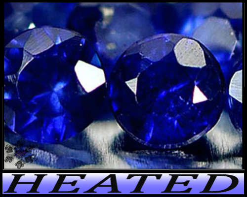 0.56ct Two Vivid Blue Winza Sapphire Gems - VS - Pair Matching Fancy Rounds (Heated)