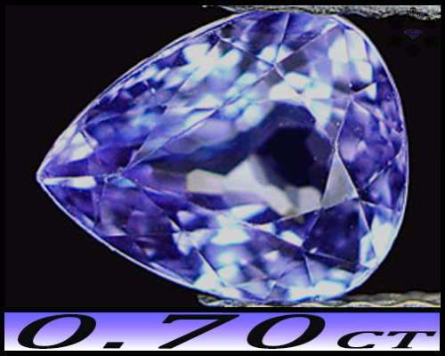 0.70ct Flawless Violetish Intense Blue Tanzanite - IF - Arusha Natural Mixed-Facet Pear