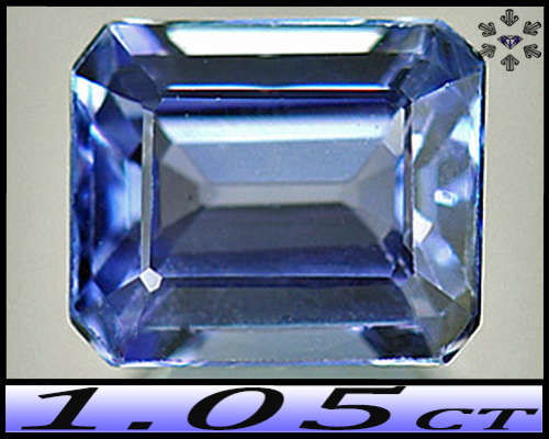 1.05ct Intense Violet Vivid Blue Arusha Tanzanite - VS - Tanzania Natural Stepped Octagon Gem