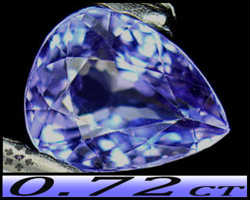 0.72ct Violet Intense Blue Arusha Tanzanite - VVS - Modern Fancy Flawless Pear