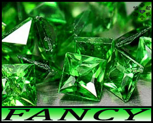 1.07ct Fifteen Matching Vivid Green Tourmaline - VVS - Parcel Nigeria Scissor Square Gems