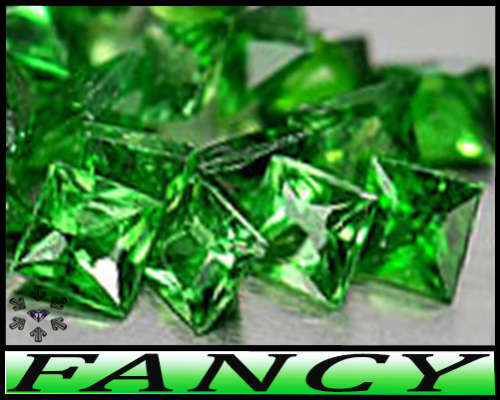 1.11ct Nigeria Vivid Green Tourmaline Parcel - VVS - Fifeteen Square Princcess Gems