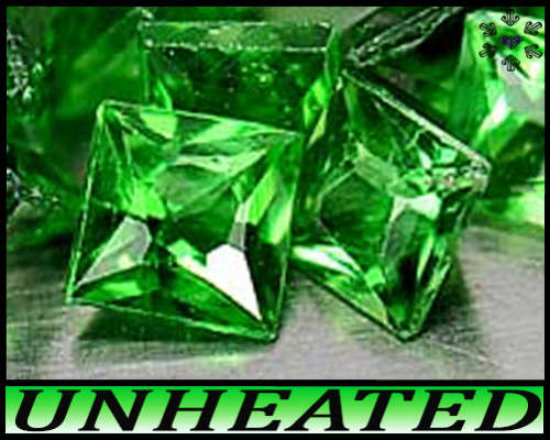 0.37ct Five Vivid Green Tourmaline - VVS - Parcel Matching Nigeria Square Gems