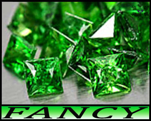 0.73ct Ten Intense Green Tourmaline - VVS - Matching Parcel Nigerian Scissor Squares