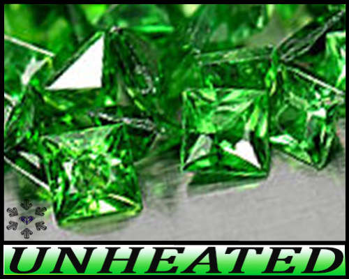 0.75ct Ten Vivid Green Nigeria Tourmaline - VVS - Matching Prnicess Gem Parcel