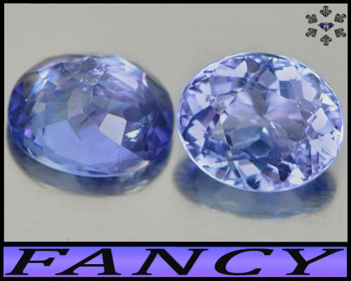 1.51ct Matching Violet Deep Blue Tanzanite - VS - Two Natural Tanzania Oval Gems