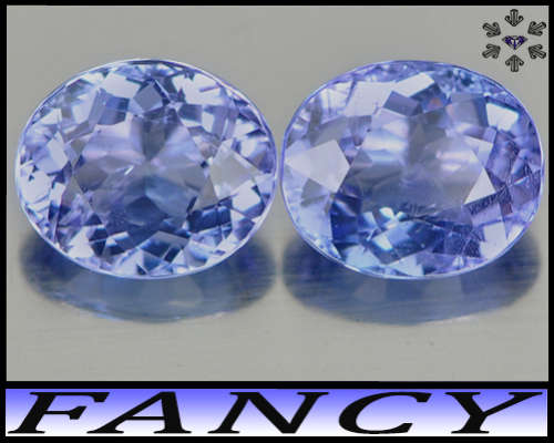 1.47ct Two Arusha Violetish Deep Blue Tanzanite - VS - Matching Tanzania Multi-Facet Ovals
