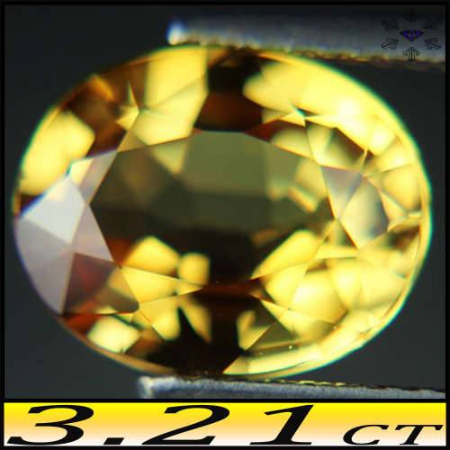 3.21ct Golden Yellow Sapphire - VVS - Mixed Facet Oval (Synthetic Corundum)